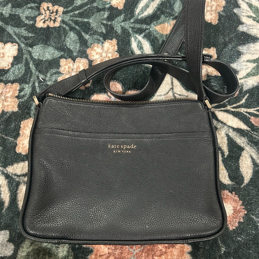 Kate Spade Black Pebbled Crossbody Bag